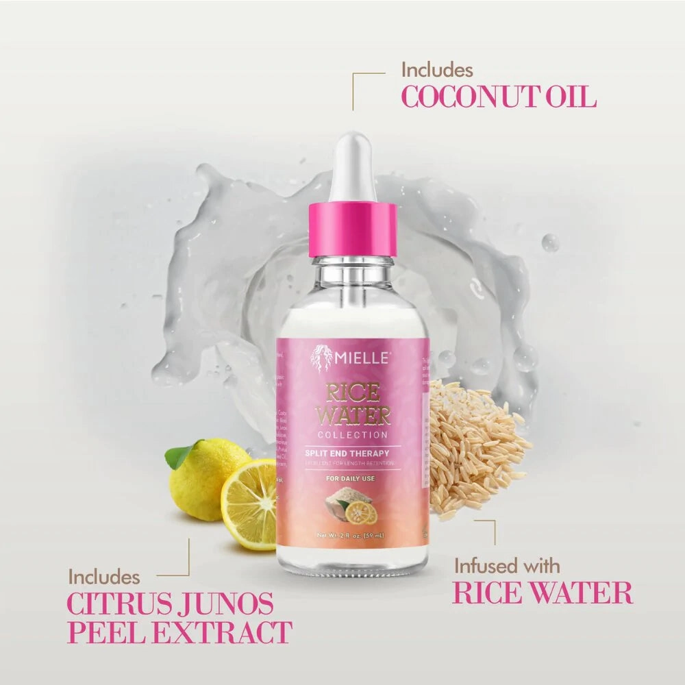 Mielle Organics Rice Water Collection Length Retention Daily Split End Therapy - 2 oz