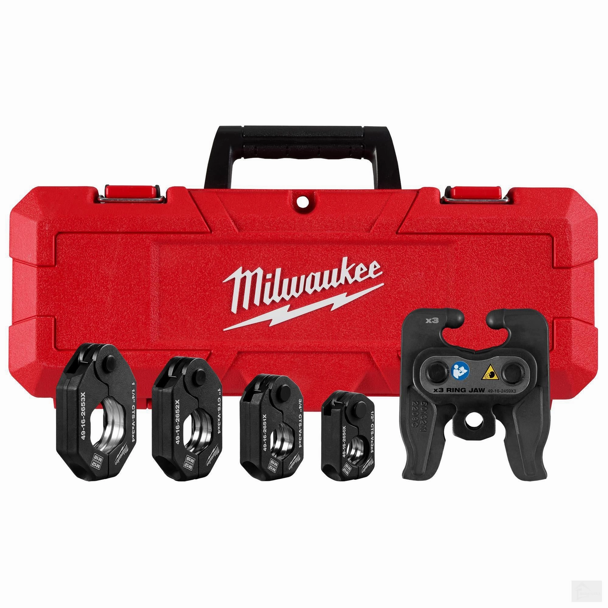 Milwaukee 1/2" - 1-1/4" CTS-V Pivoting Press Ring Kit for M12™ FORCE LOGIC™ Press Tool (49-16-2490X)