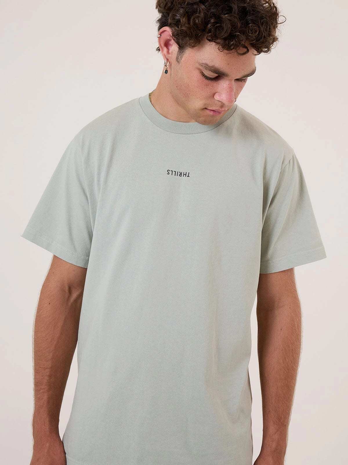 Minimal Thrills Heavy Weight Merch Fit Tee - Sage Grey