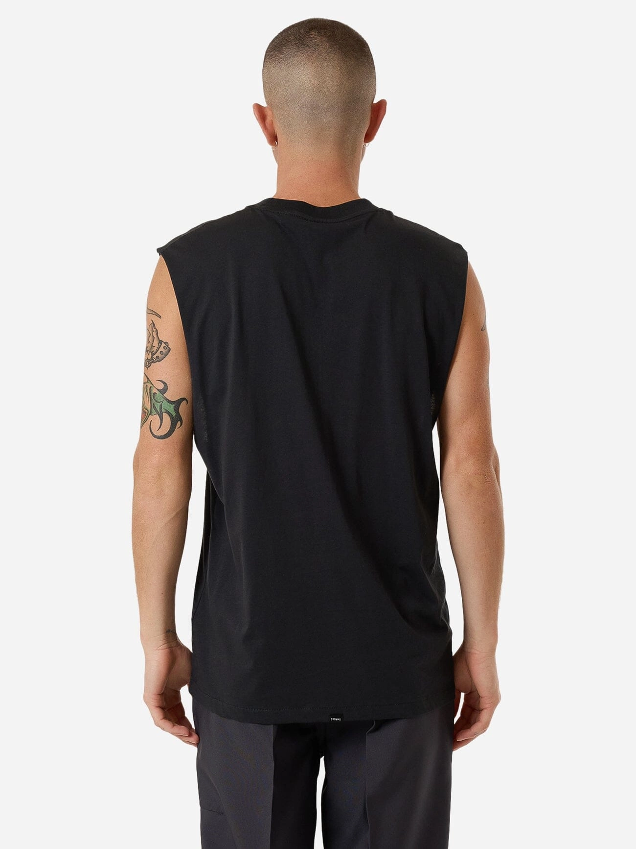 Minimal Thrills Merch Fit Muscle Tee - Faded Black