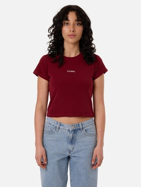 Minimal Thrills Mini Tee - Cabernet