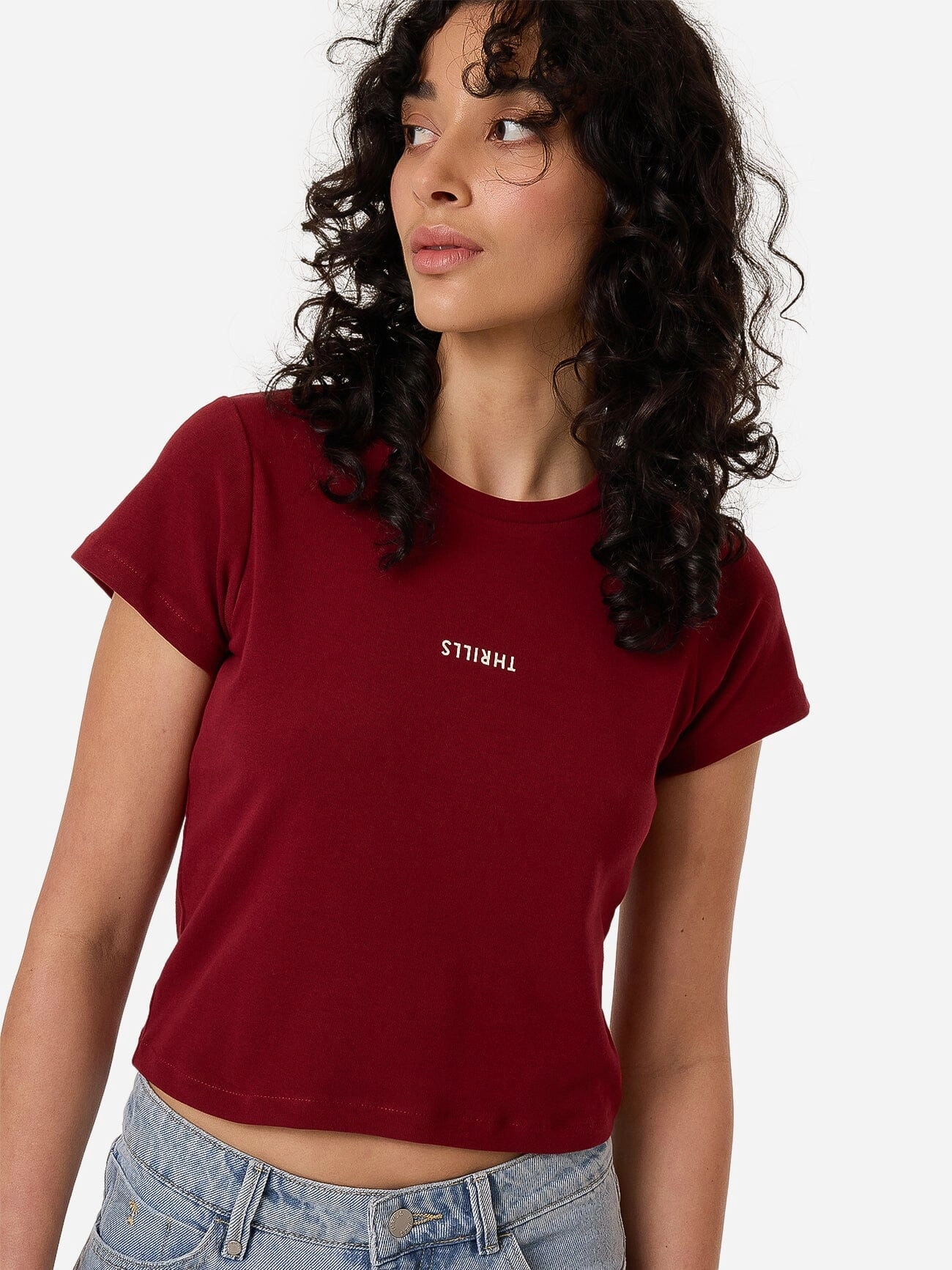 Minimal Thrills Mini Tee - Cabernet