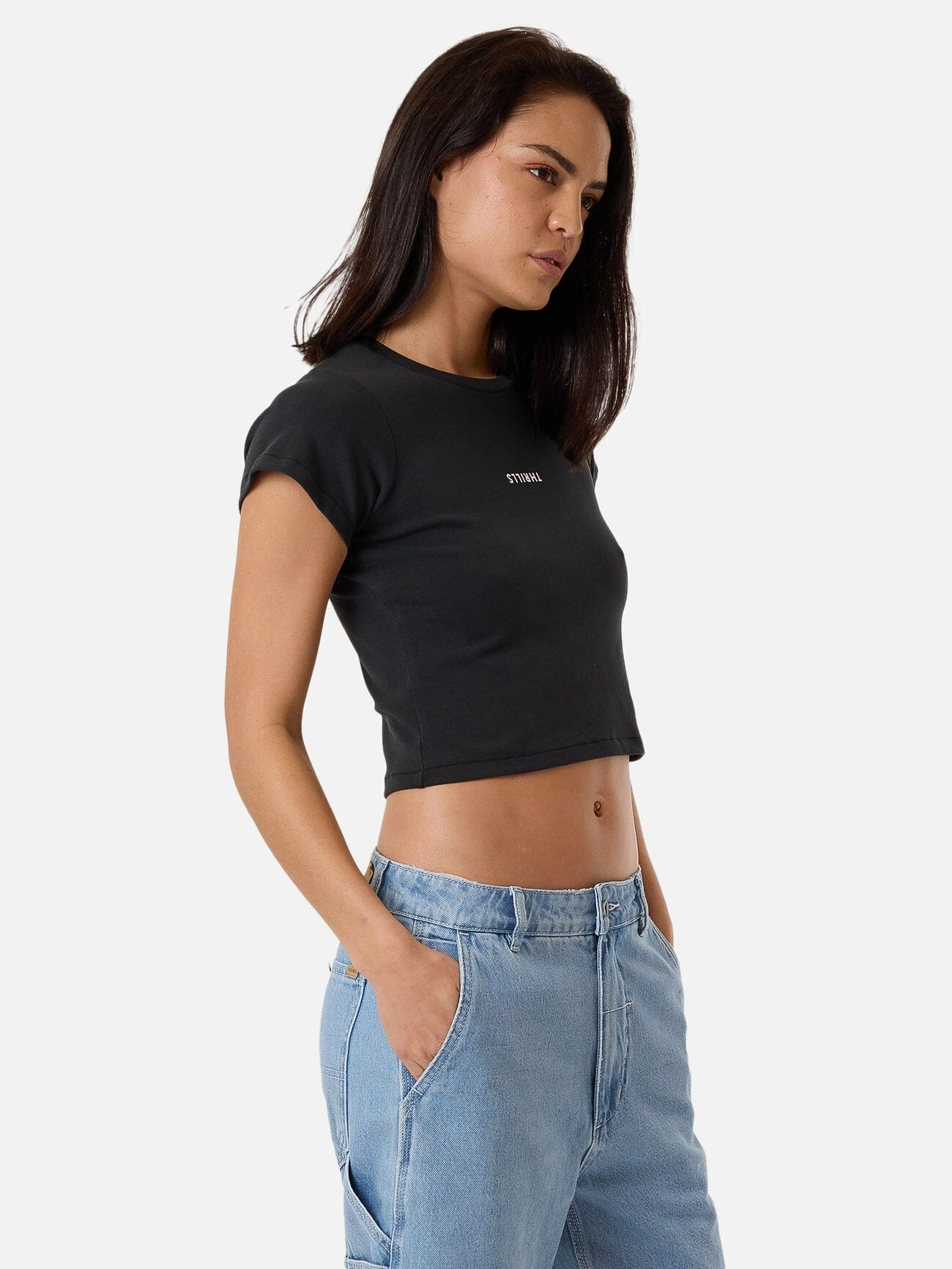 Minimal Thrills Mini Tee - Faded Black