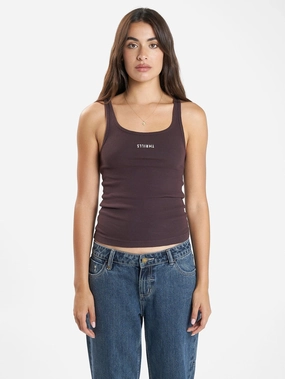 Minimal Thrills Scoop Tank - Deep Plum