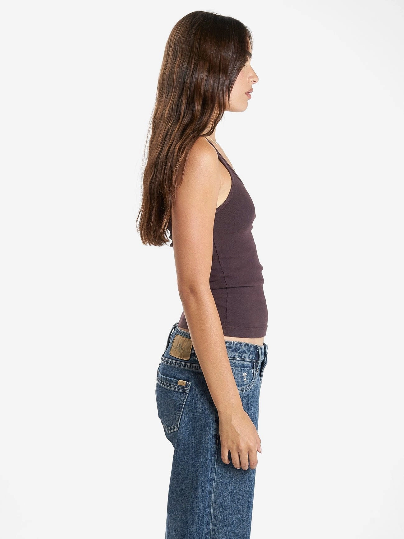 Minimal Thrills Scoop Tank - Deep Plum