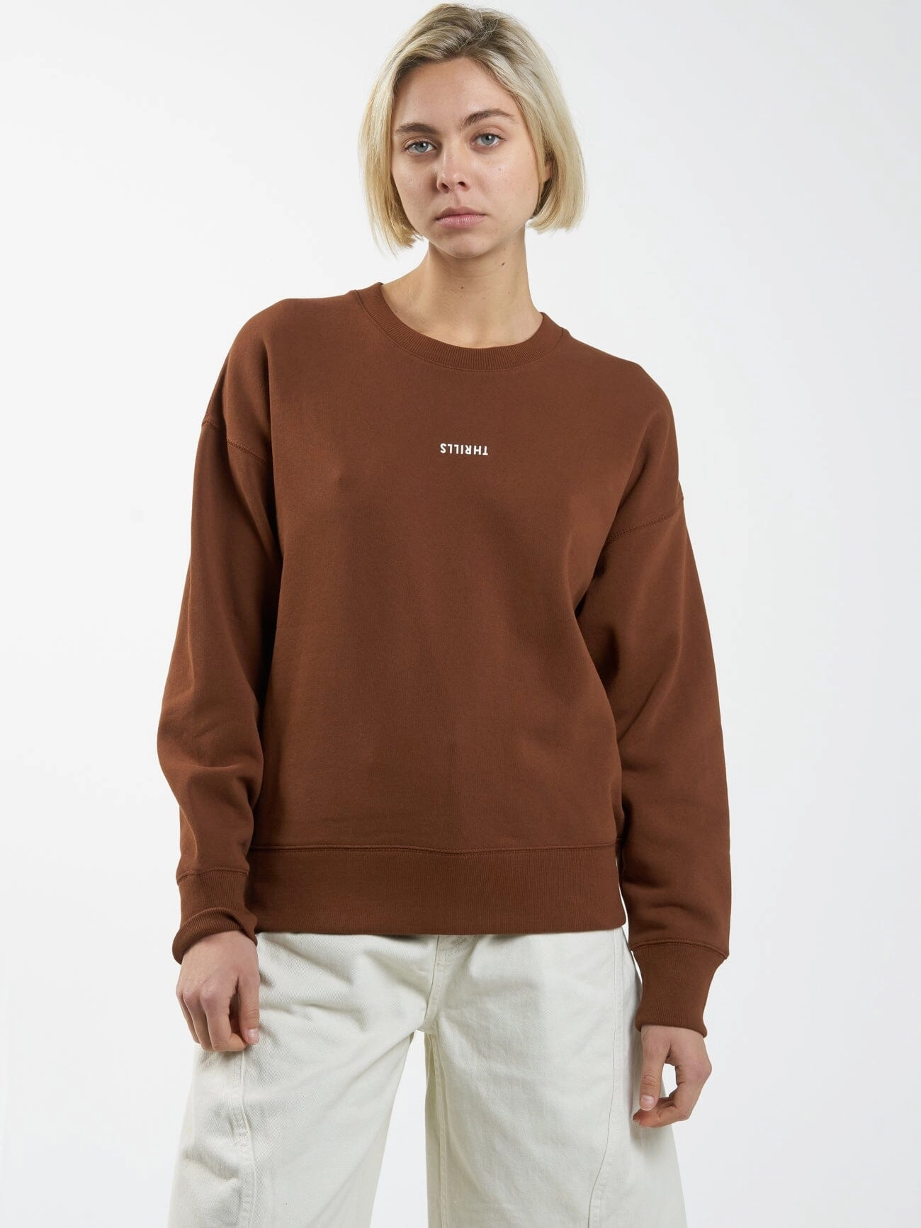 Minimal Thrills Slouch Crew - Chestnut