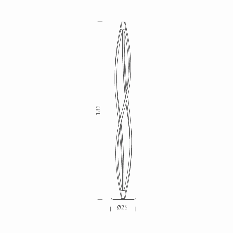 Modern Twirl Wind Floor Lamp | In the Wind