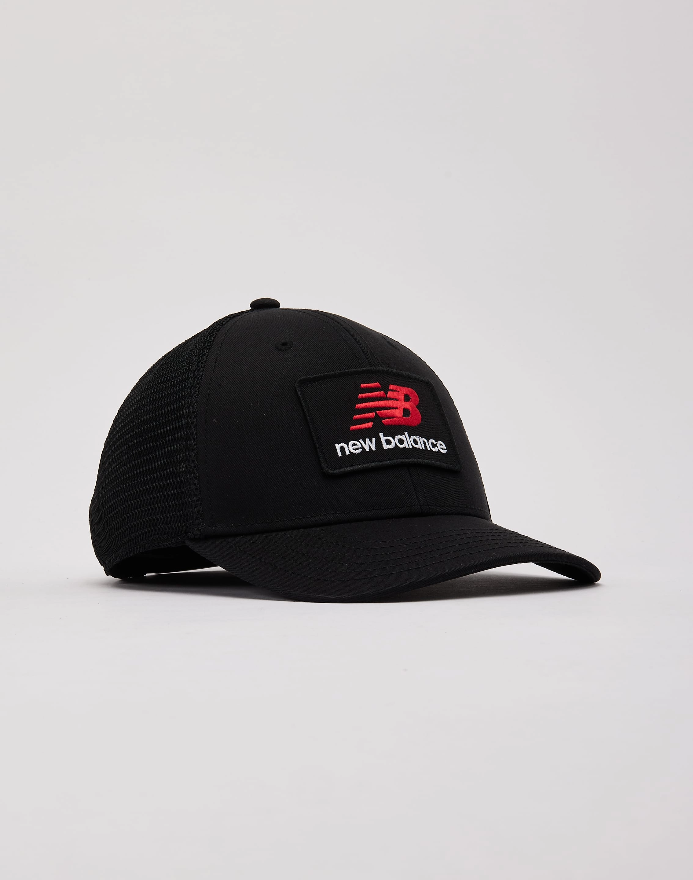 New Balance Stacked Patch Logo Trucker Hat