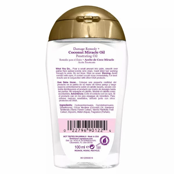 OGX Extra Strength Damage Remedy   Coconut Miracle Penetrating Oil - 3.3 oz