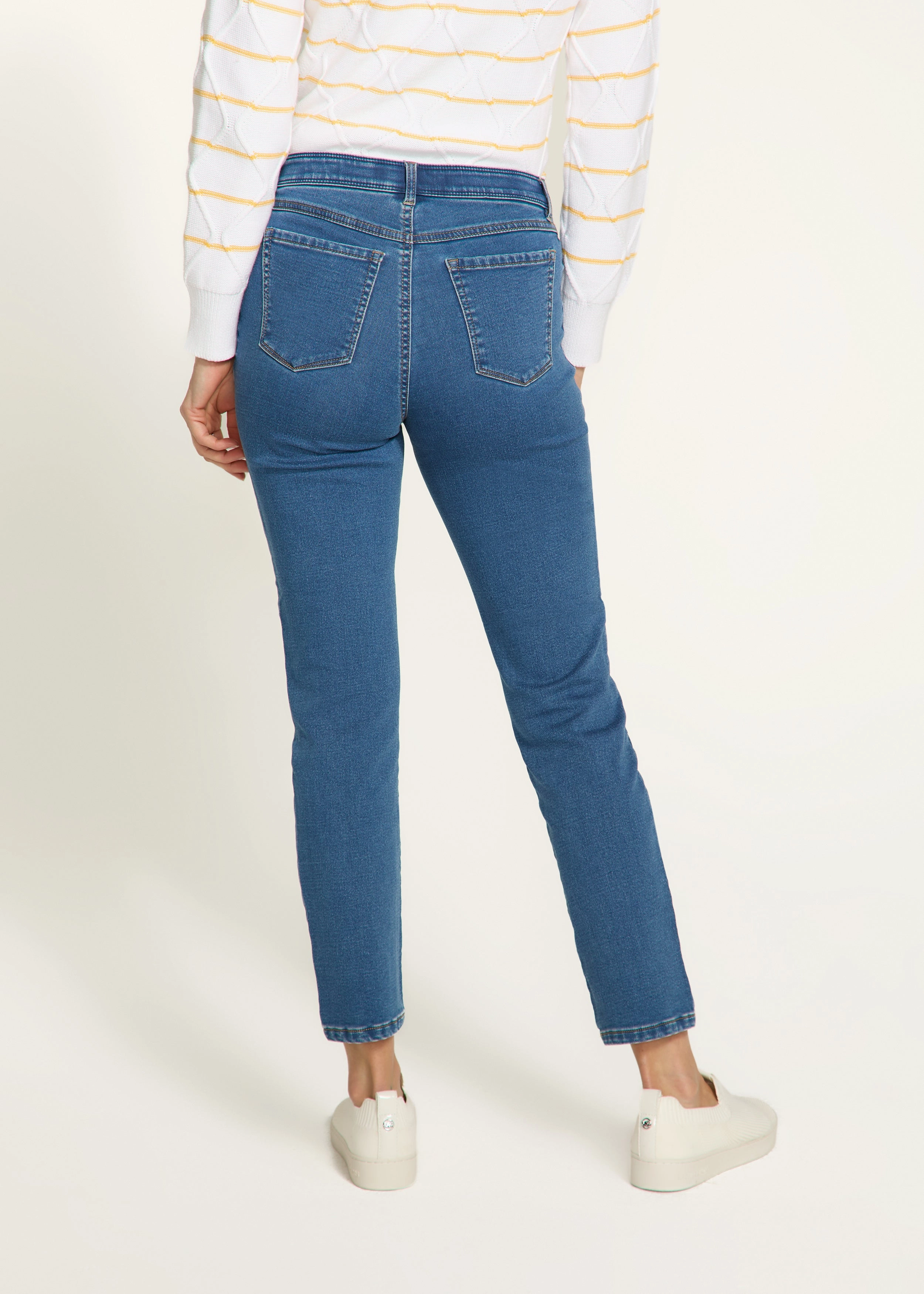 Olivia Slim Ankle Denim, Medium Wash