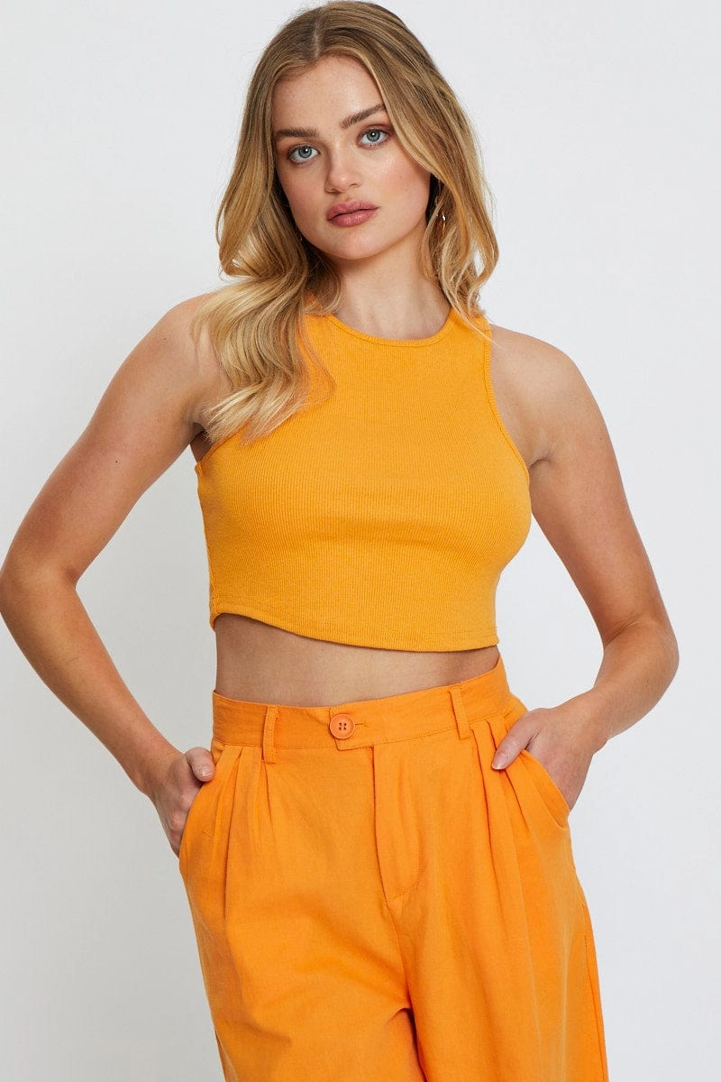 Orange Crop Top