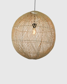 Organic Sphere Rattan Pendant Light