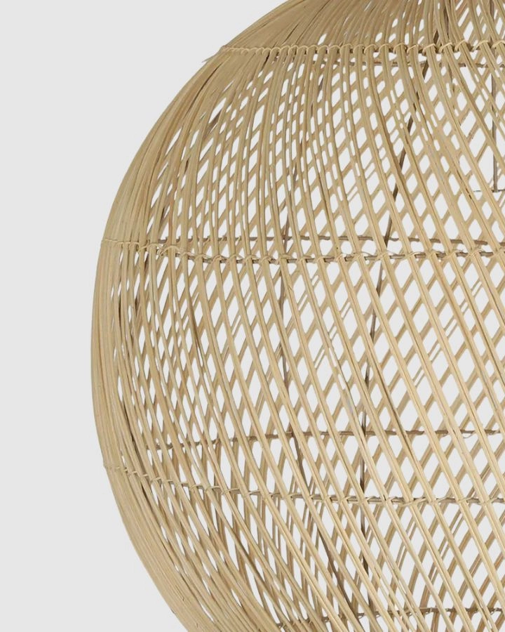 Organic Sphere Rattan Pendant Light