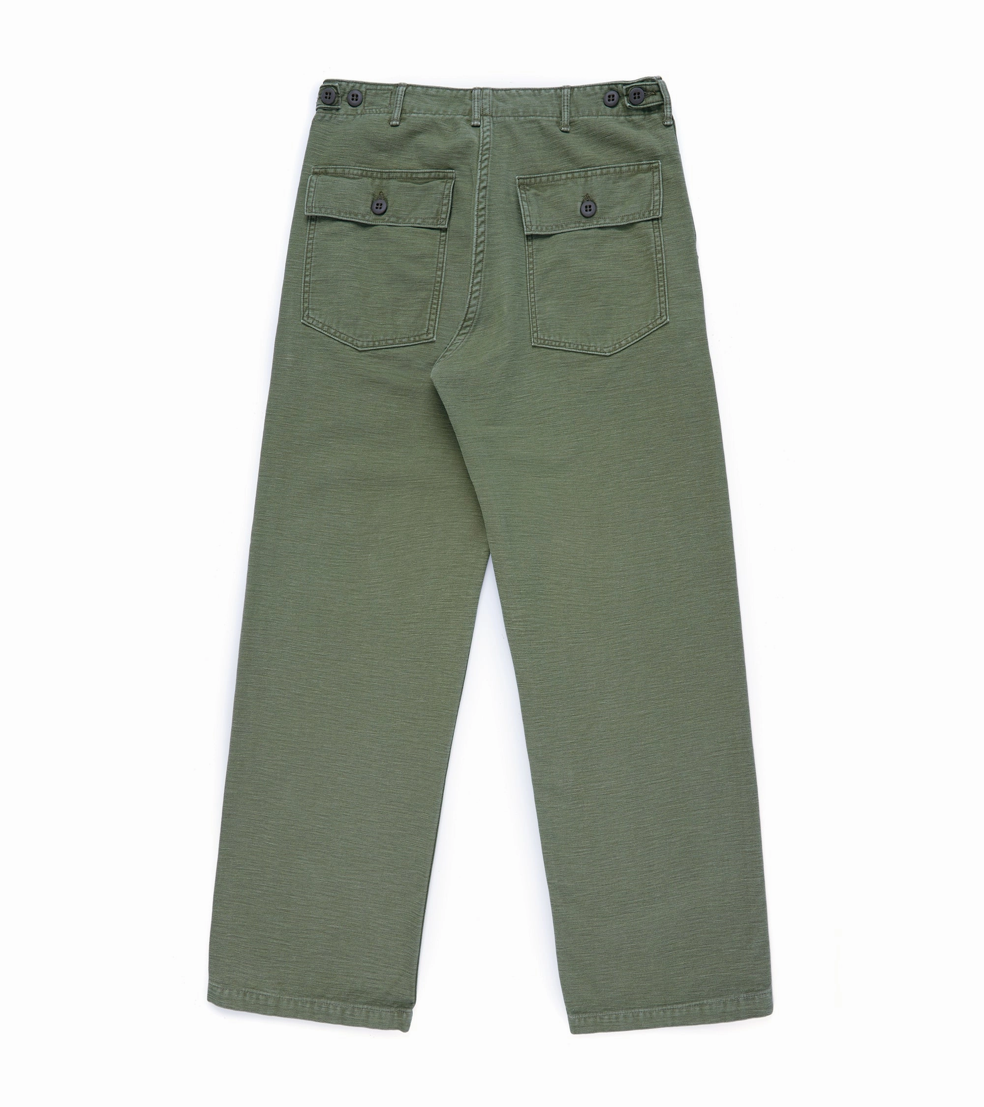 OrSlow U.S. Army Regular Fit Cotton Used Wash Fatigue Pants: Green