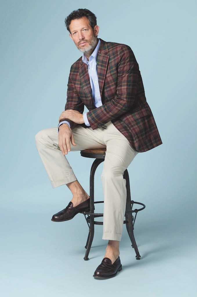 OVERDYED COTTON MADRAS SPORT COAT
