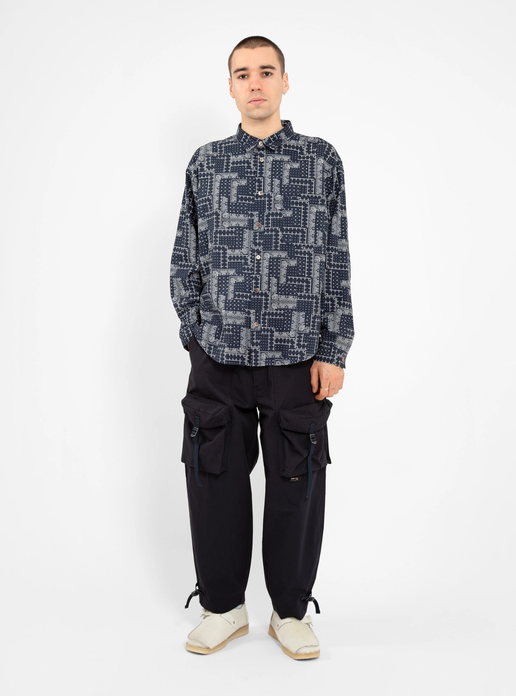 Paisley Easy Shirt Navy