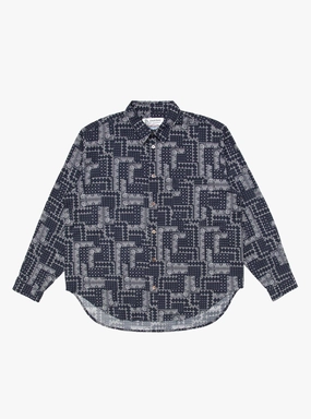 Paisley Easy Shirt Navy
