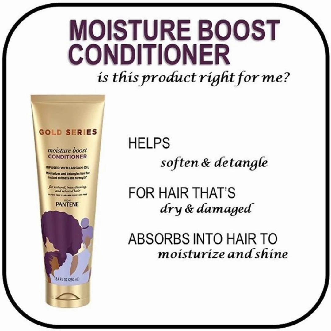 Pantene Gold Series Moisture Boost Conditioner with Argan Oil- (Choose Size)
