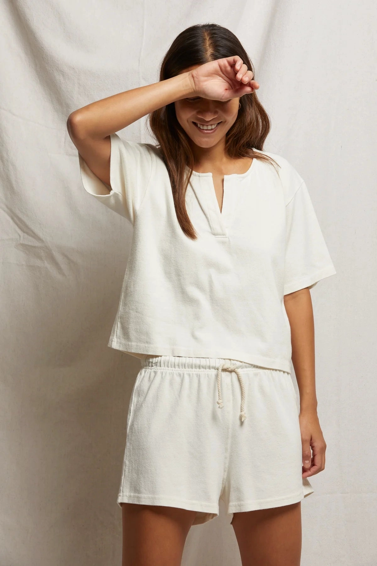 Peb91 Natural Drawstring Short