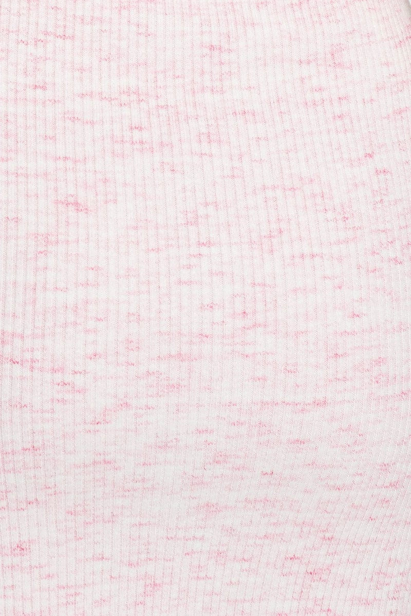 Pink Knit Dress Mini