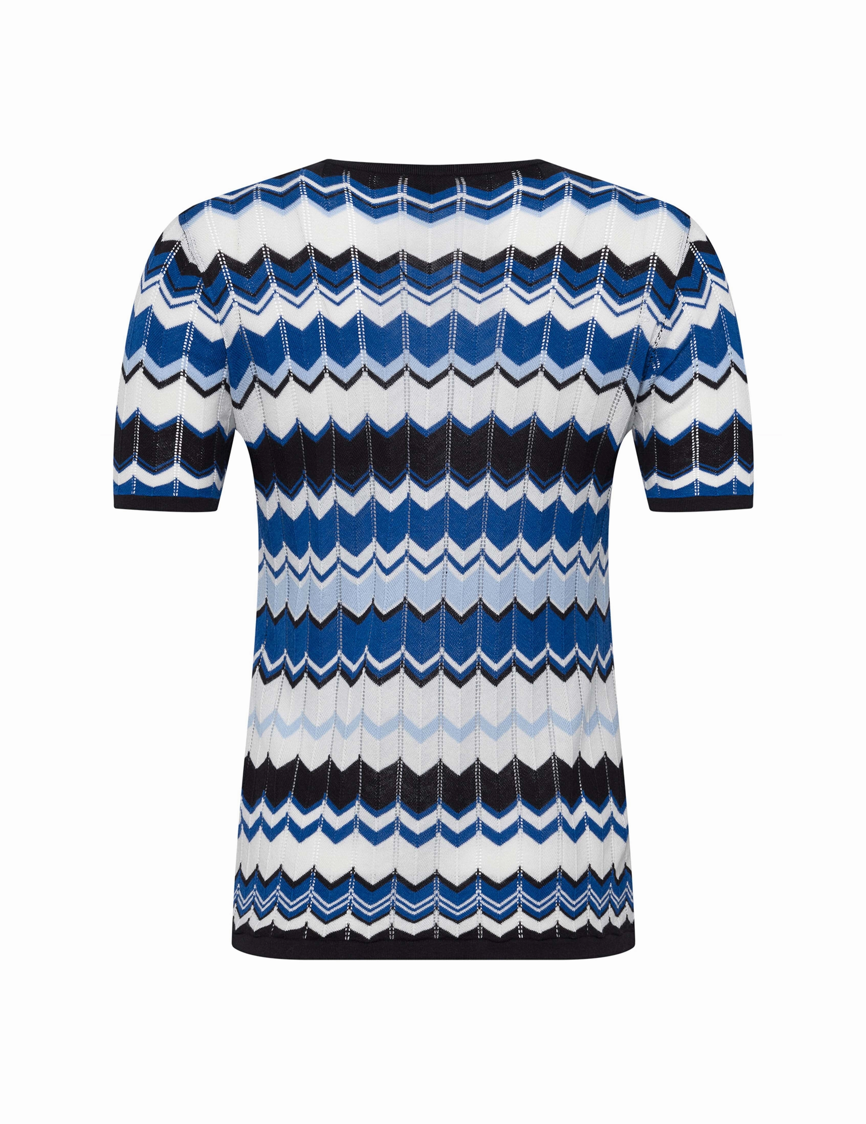 Plus Chevron Stitch Crew Neck Top