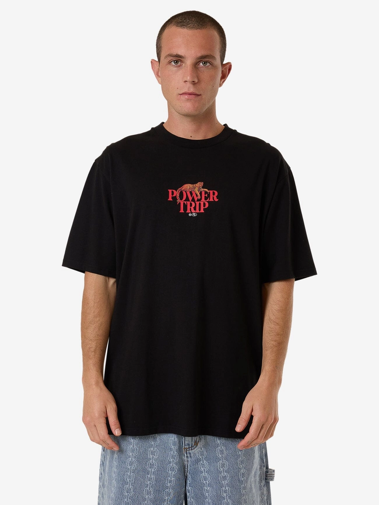 Power Trip Oversize Fit Tee - Black