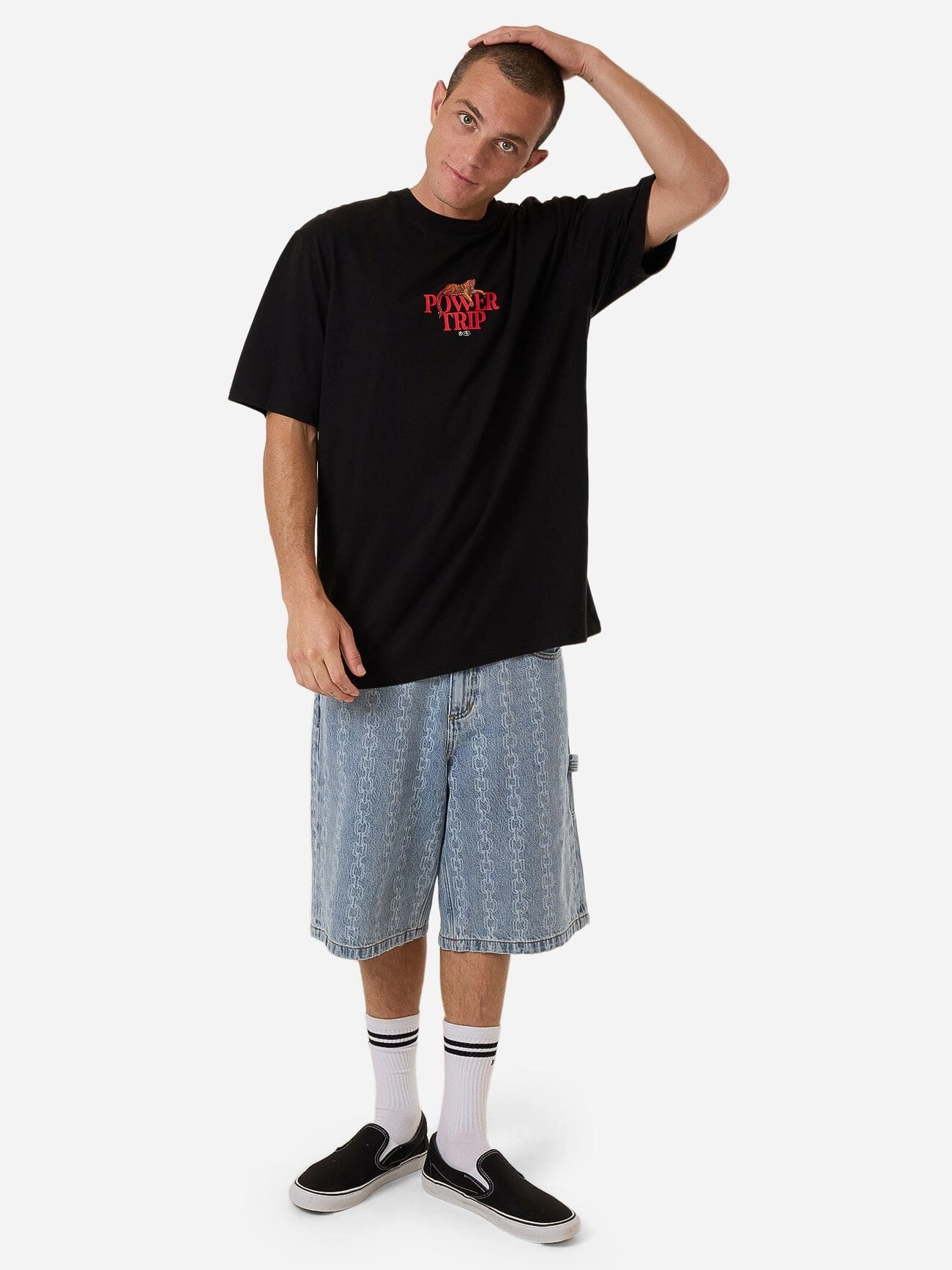 Power Trip Oversize Fit Tee - Black