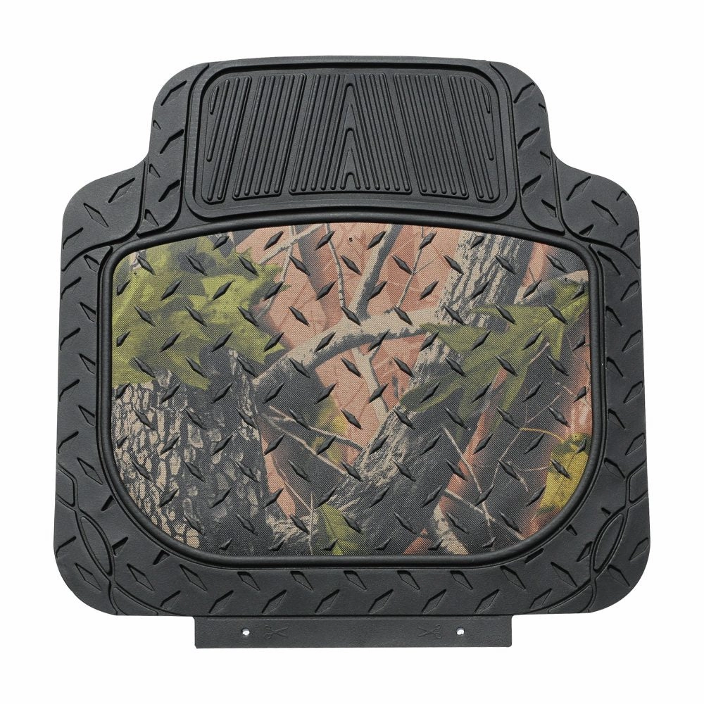 Premium Trimmable ClimaProof Autumn Camo Non-Slip Rubber Floor Mats - Full Set Dark Camo
