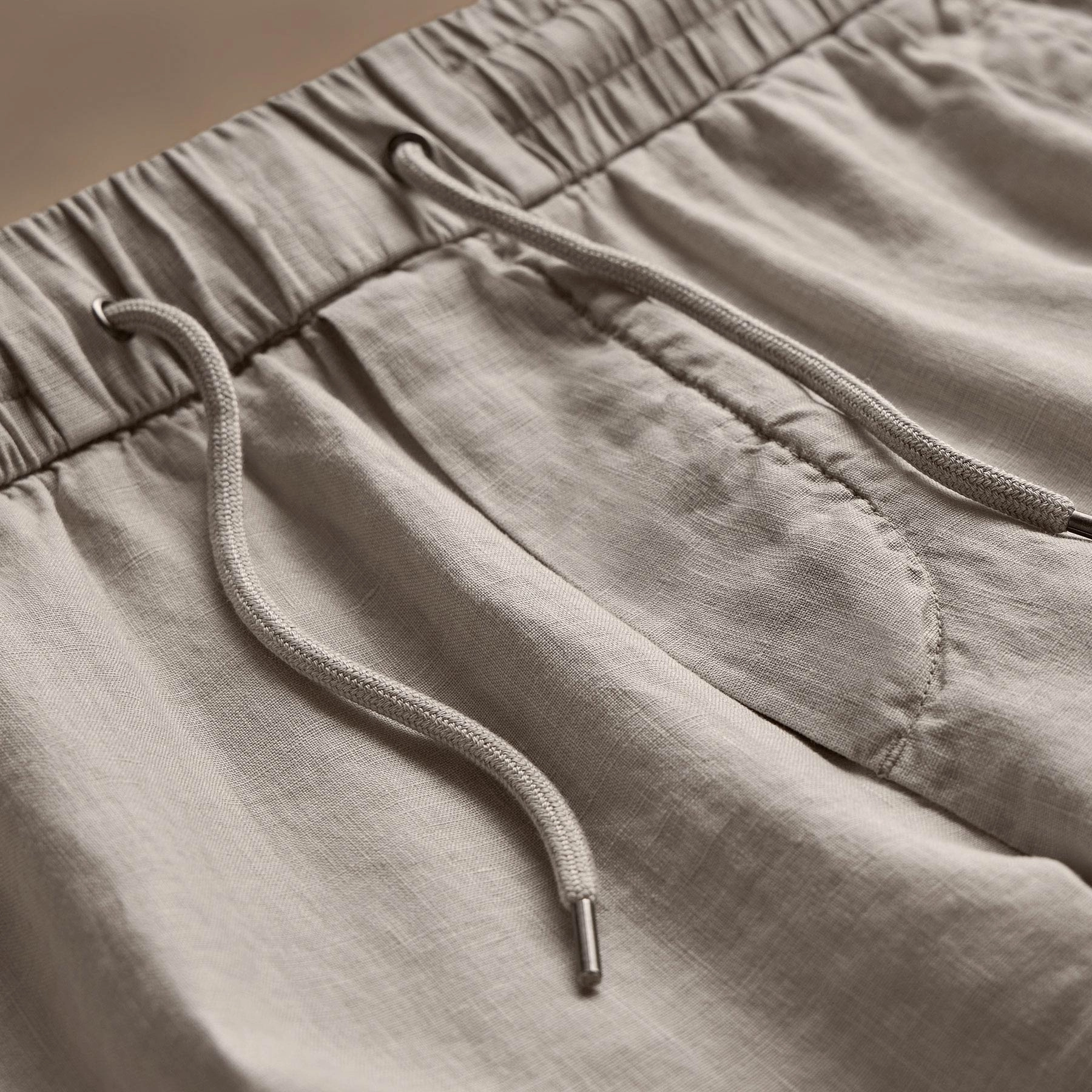 Relaxed Fit Linen Short - Salt Pigment