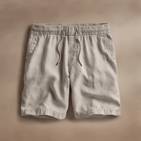 Relaxed Fit Linen Short - Salt Pigment