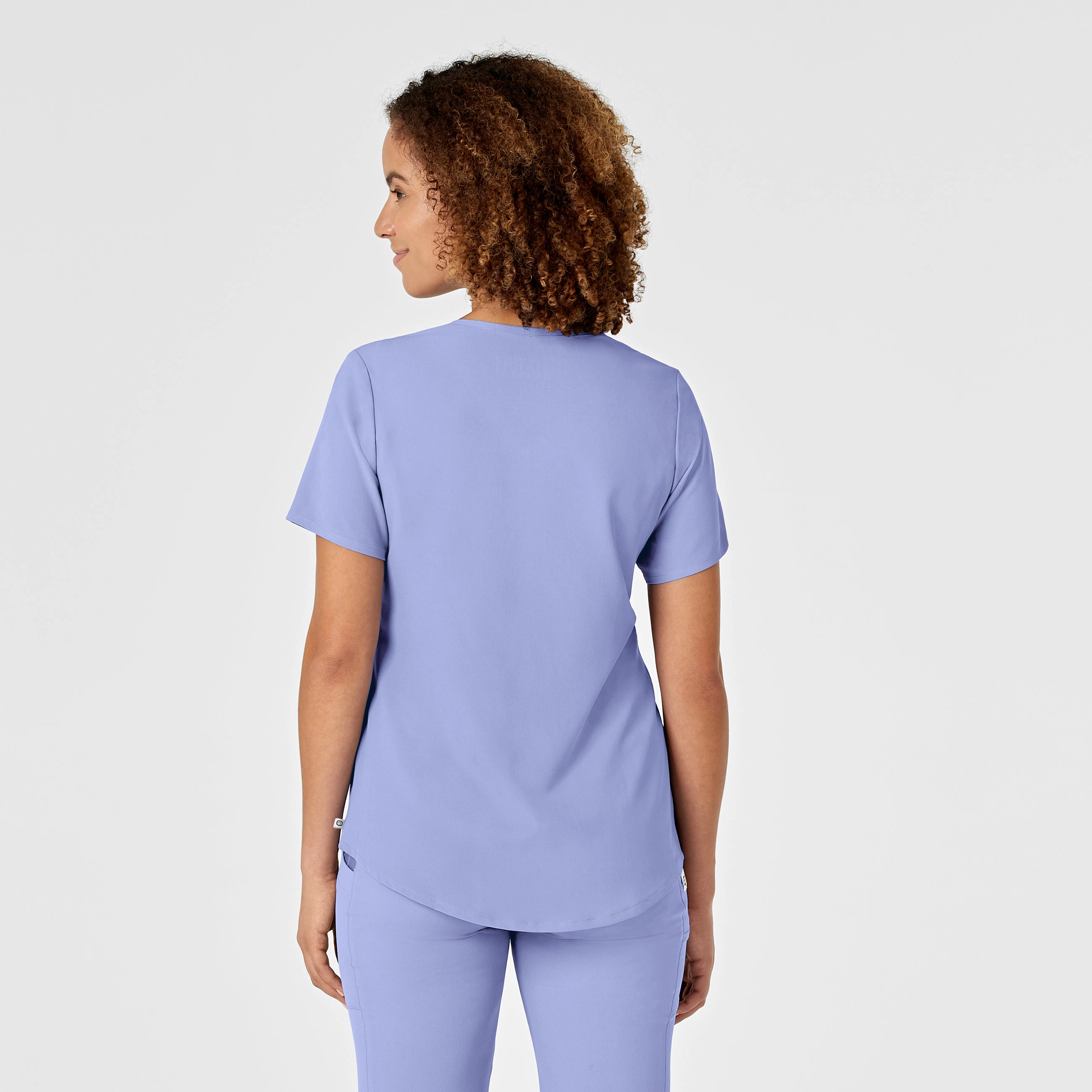 RENEW Women's V-Neck Scrub Top - Ceil Blue