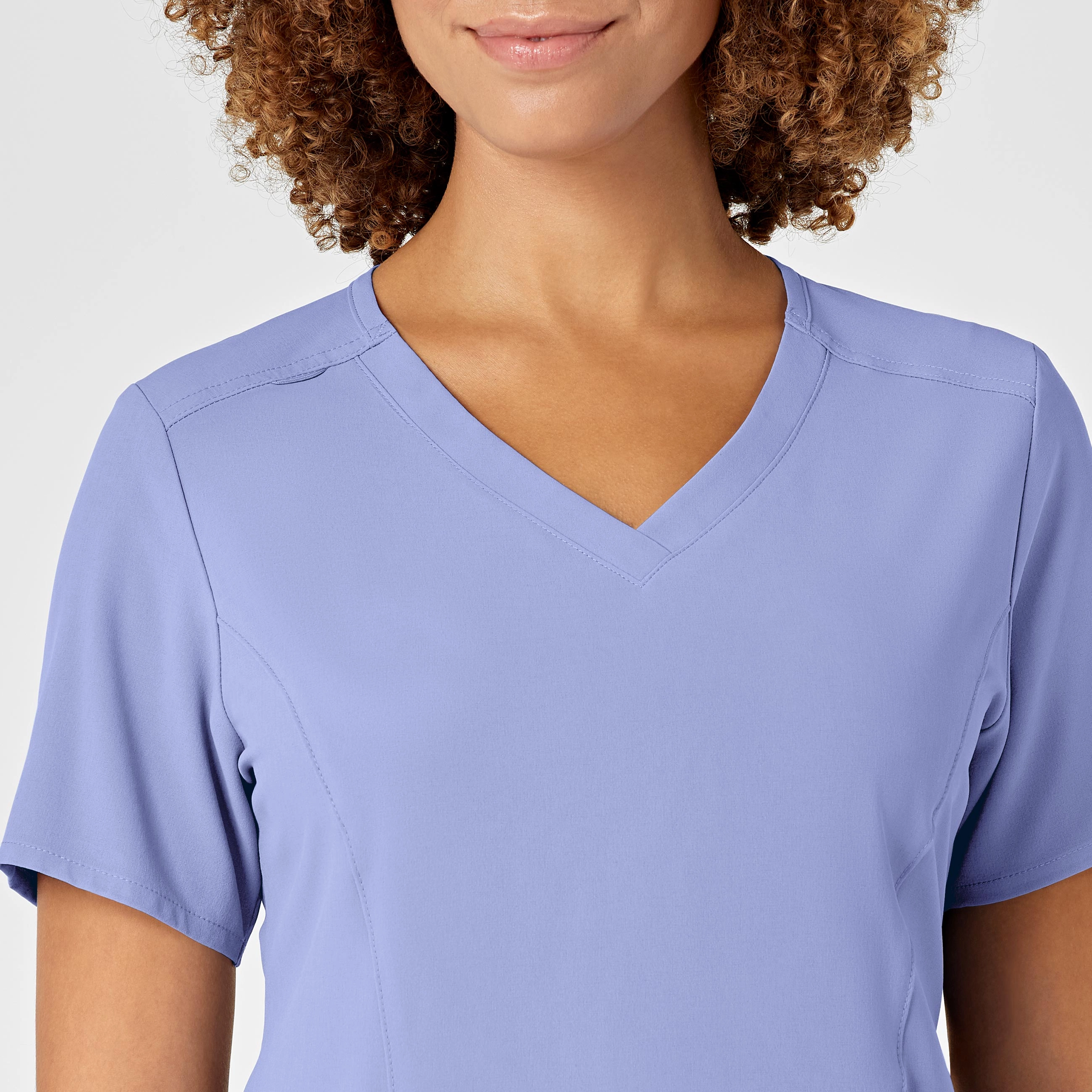 RENEW Women's V-Neck Scrub Top - Ceil Blue