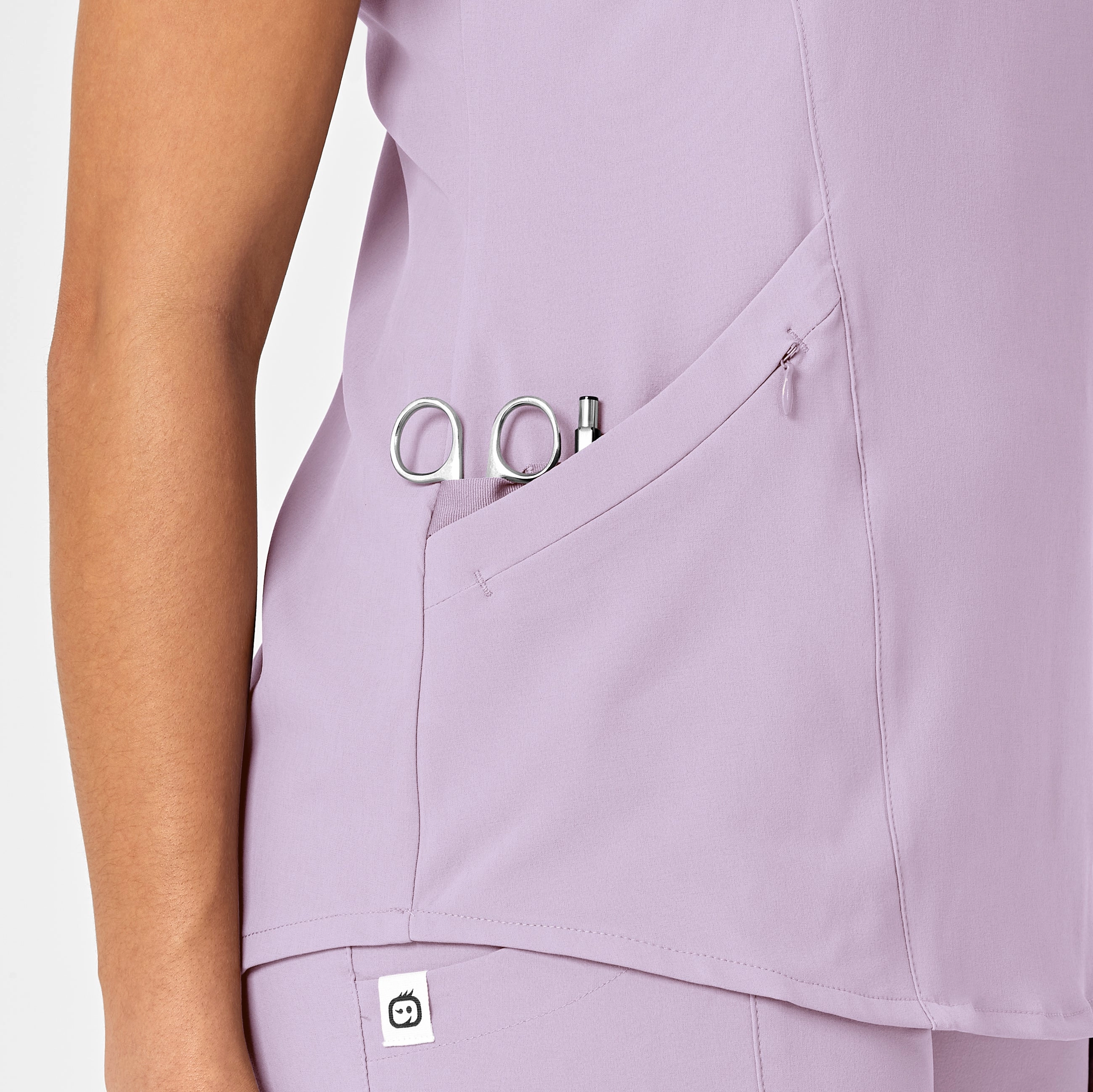 RENEW Women's V-Neck Scrub Top - Pastel Lilac