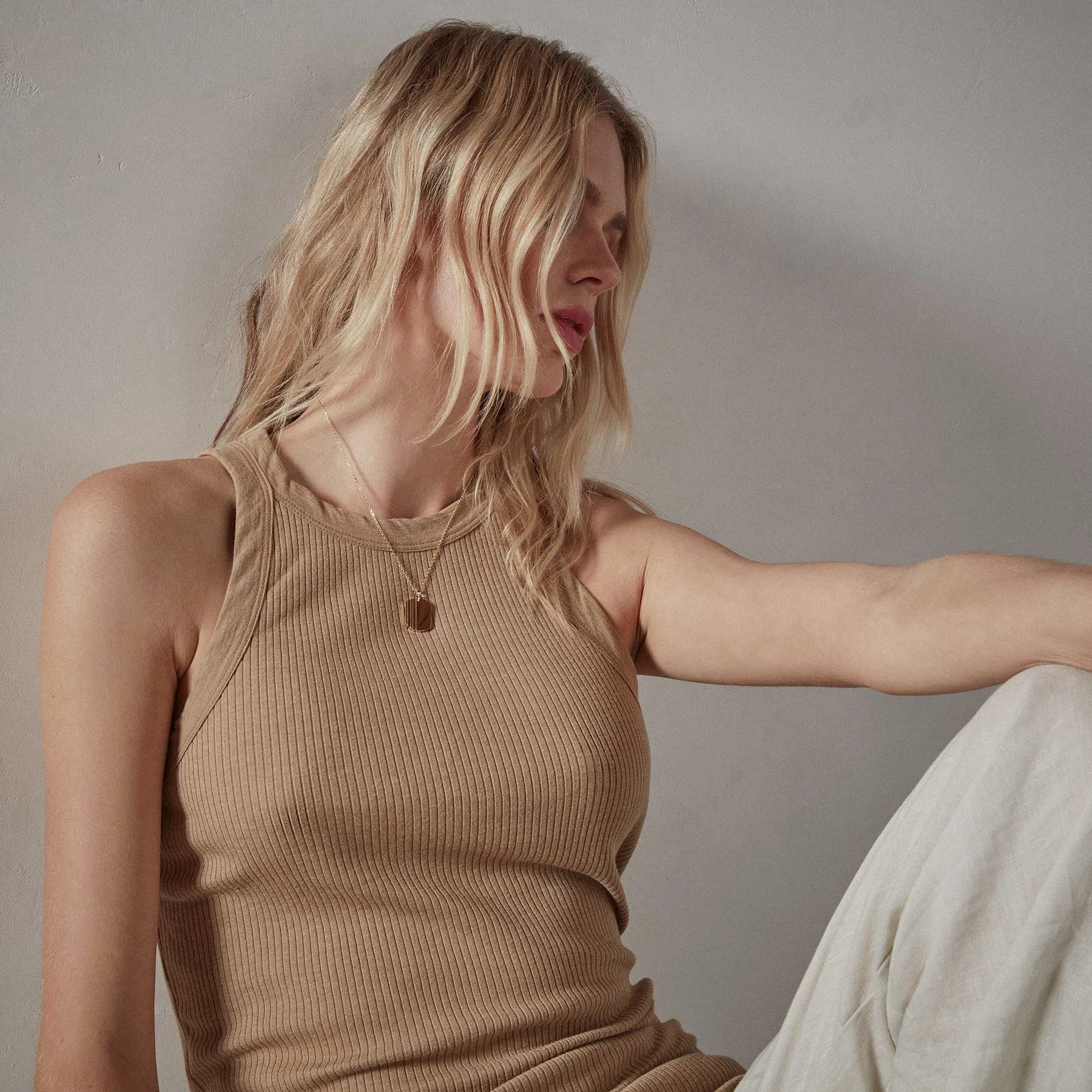 Rib Cut Away Tank - Bronze