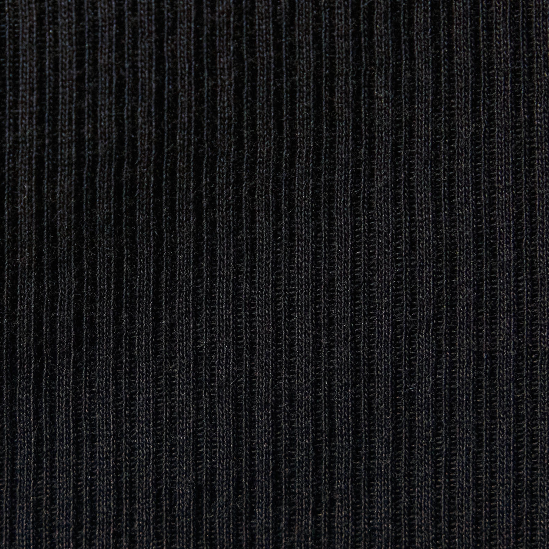 Ribbed High Neck Cami - Black