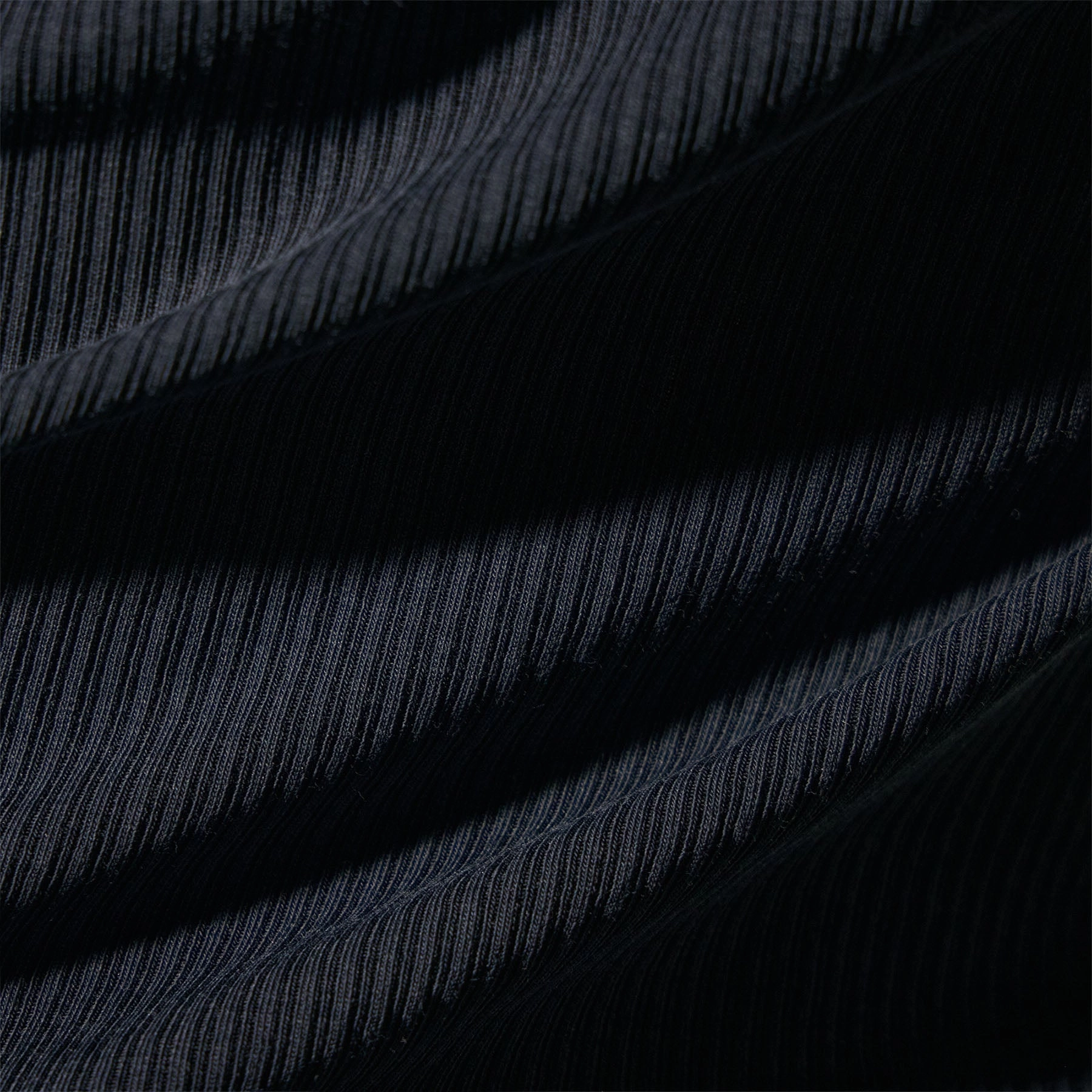 Ribbed High Neck Cami - Blue Noir Pigment