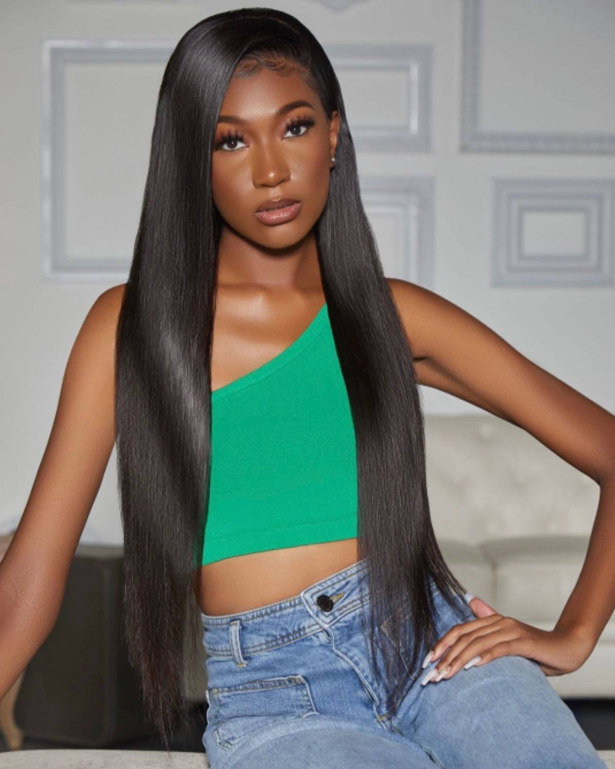 Rio 100% Unprocessed Human Hair 13X6 Frontal Free-Parting Wig- Straight (Choose Length)
