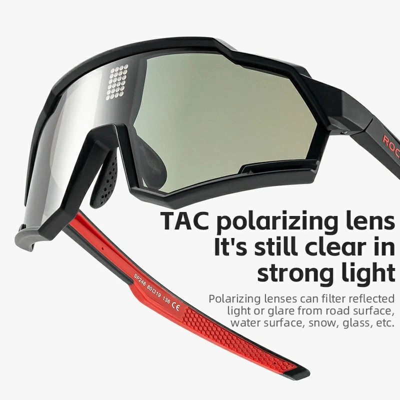 ROCKBROS UV400 Cycling Sunglasses Electronic Photochromic Color Changing