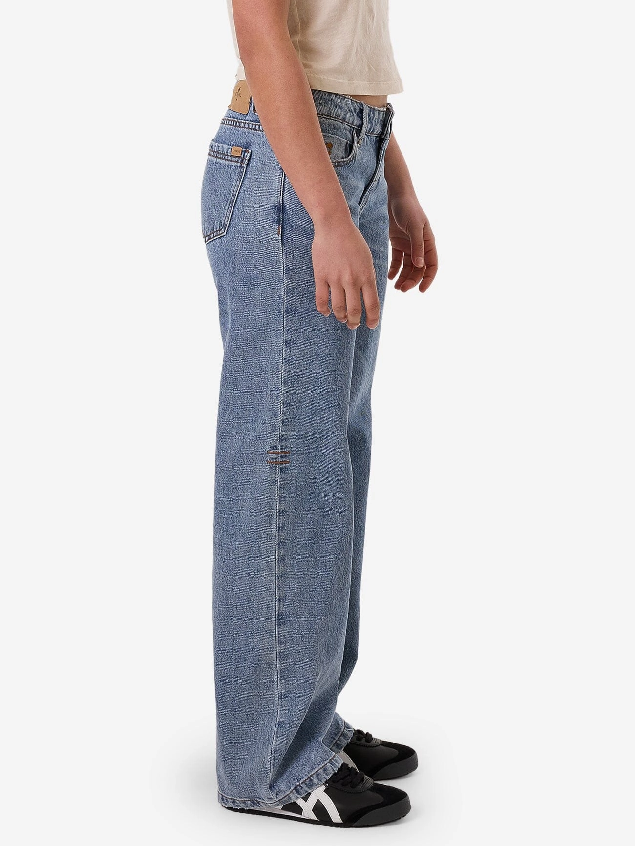 Saskia Low Rise Straight Jean  - Vintage Stone Blue