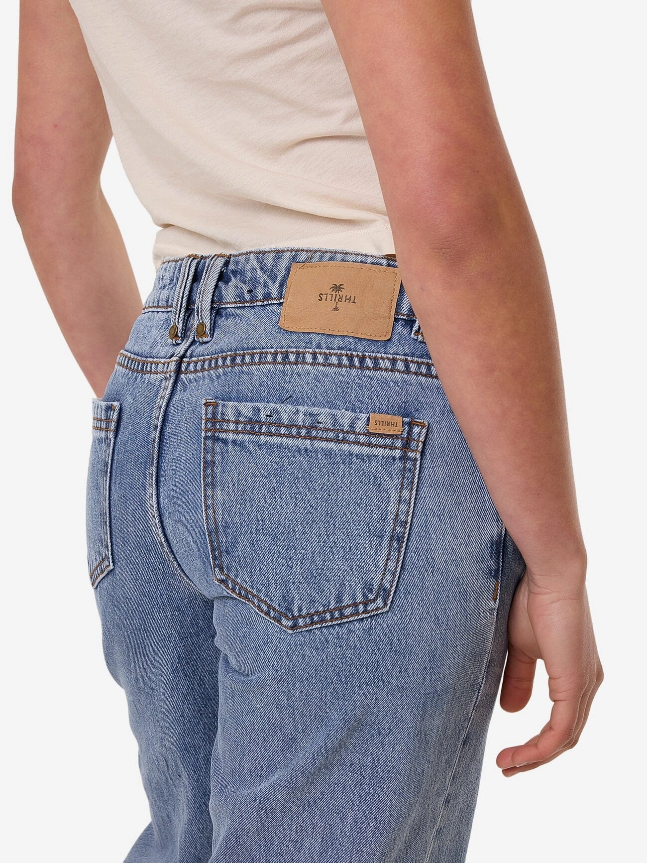 Saskia Low Rise Straight Jean  - Vintage Stone Blue