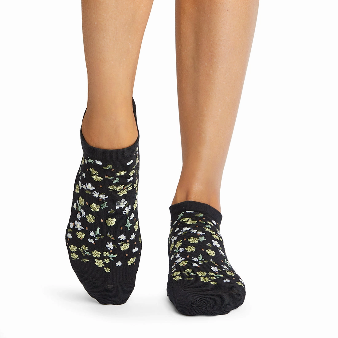 Savvy Grip Socks - Ebony Flourish (Barre/Pilates)