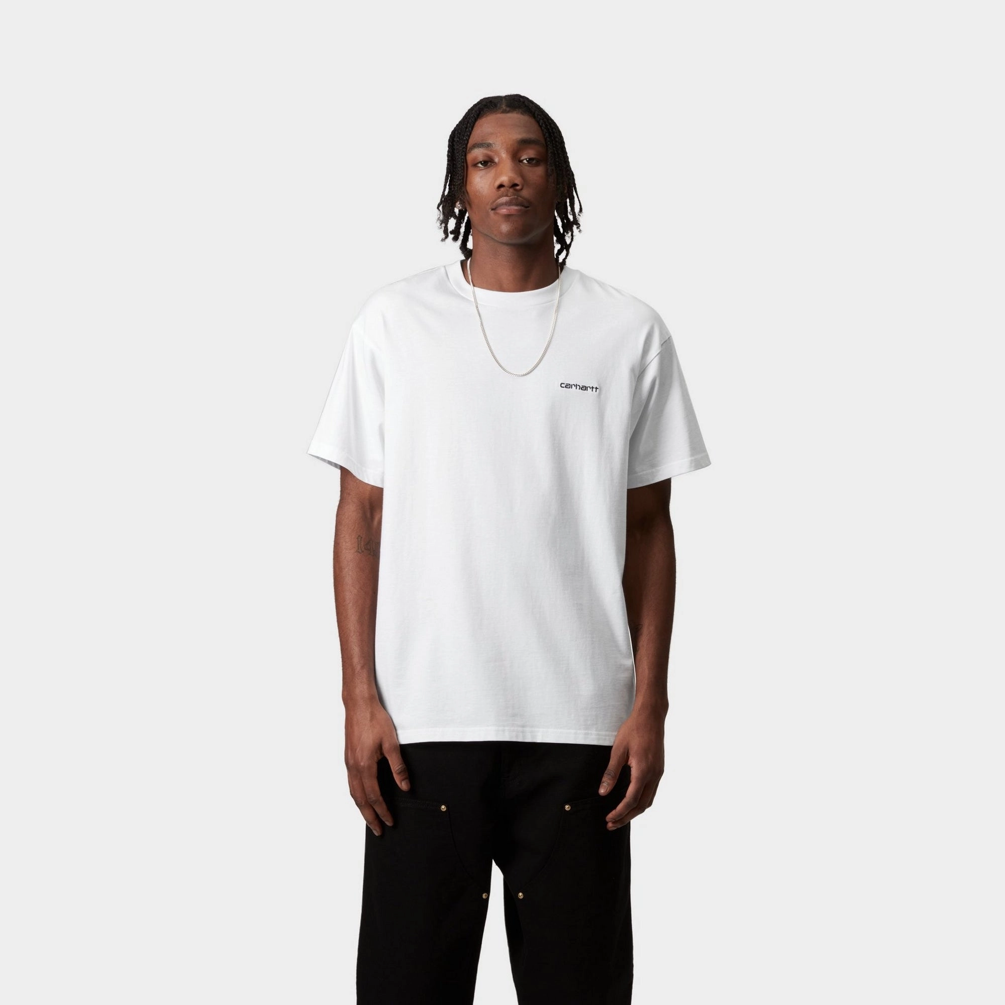 Script Embroidery T-Shirt | White