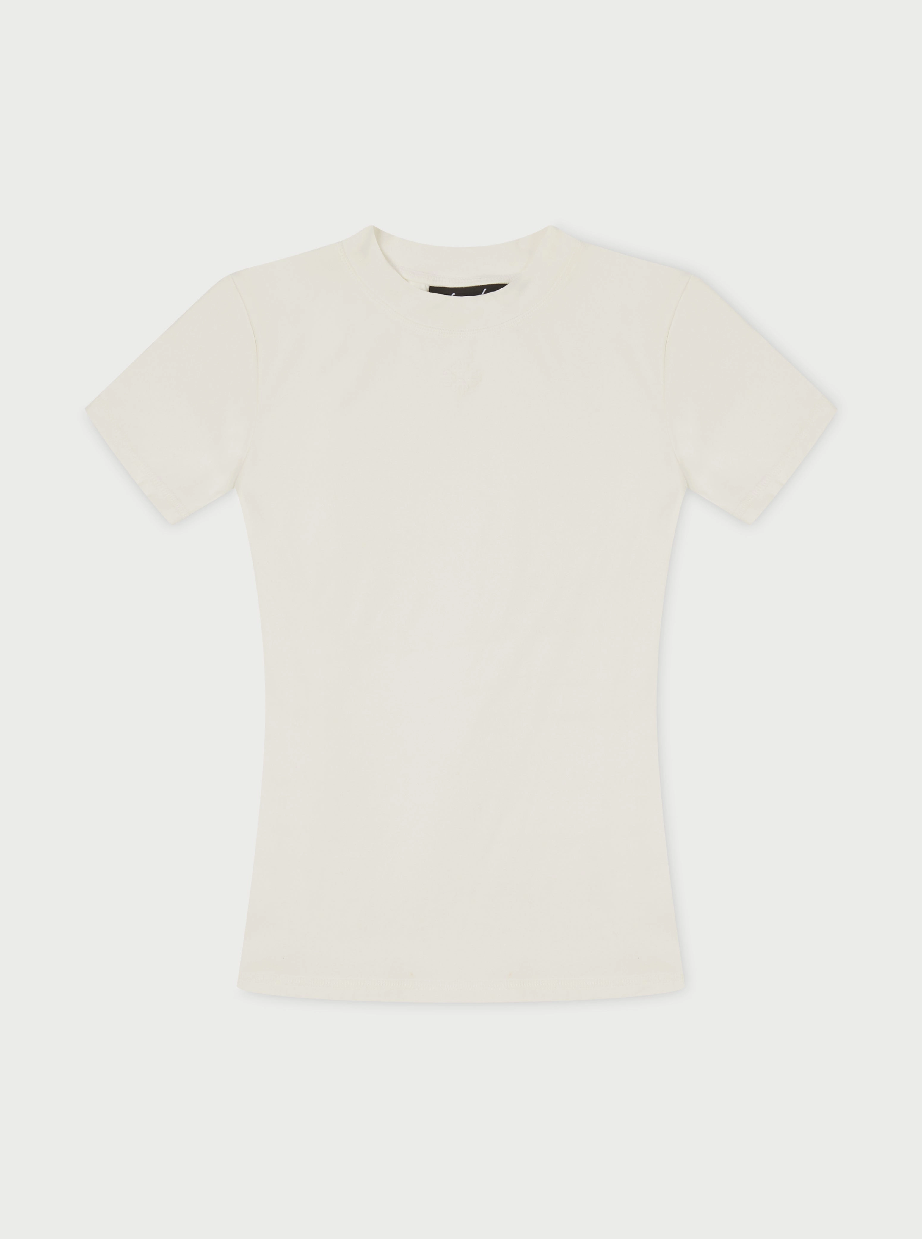 SCULPTING STRETCH EMBLEM BABY TEE - OFF WHITE