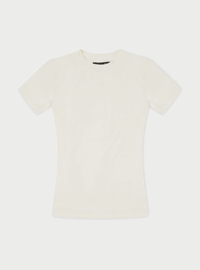 SCULPTING STRETCH EMBLEM BABY TEE - OFF WHITE