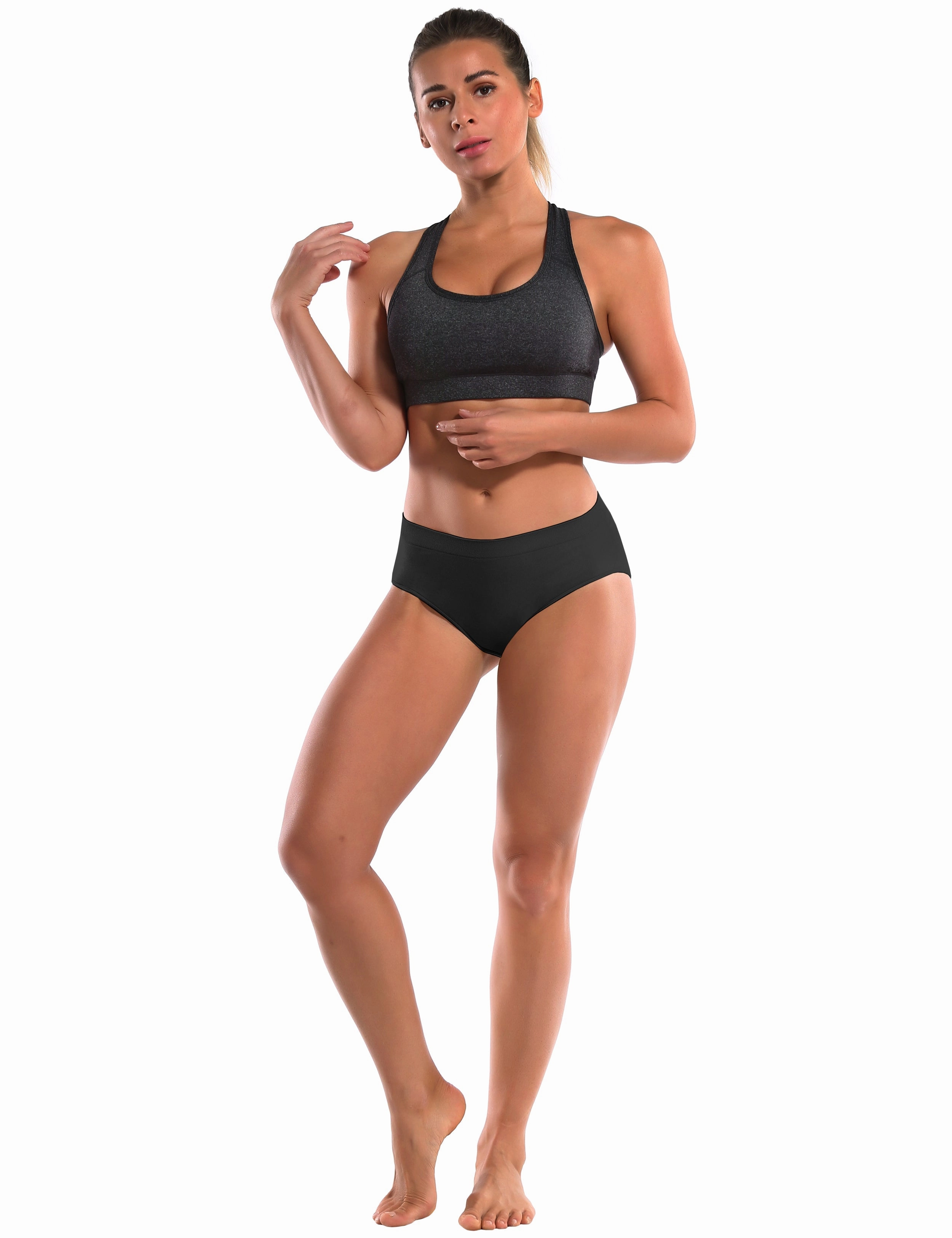 Seamless Sports Bikini Underwear black_Pilates
