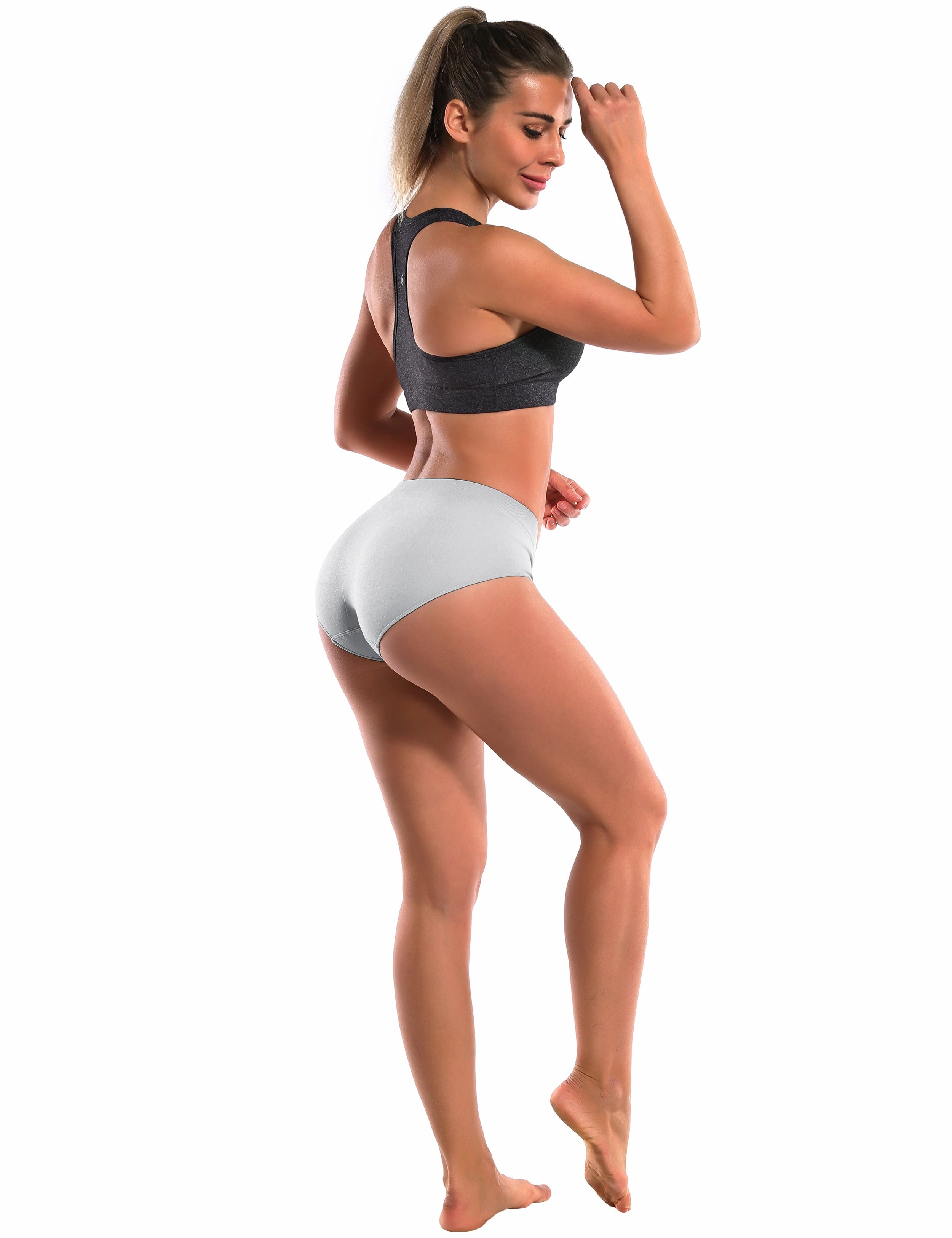 Seamless Sports Bikini Underwear gray_Plus Size