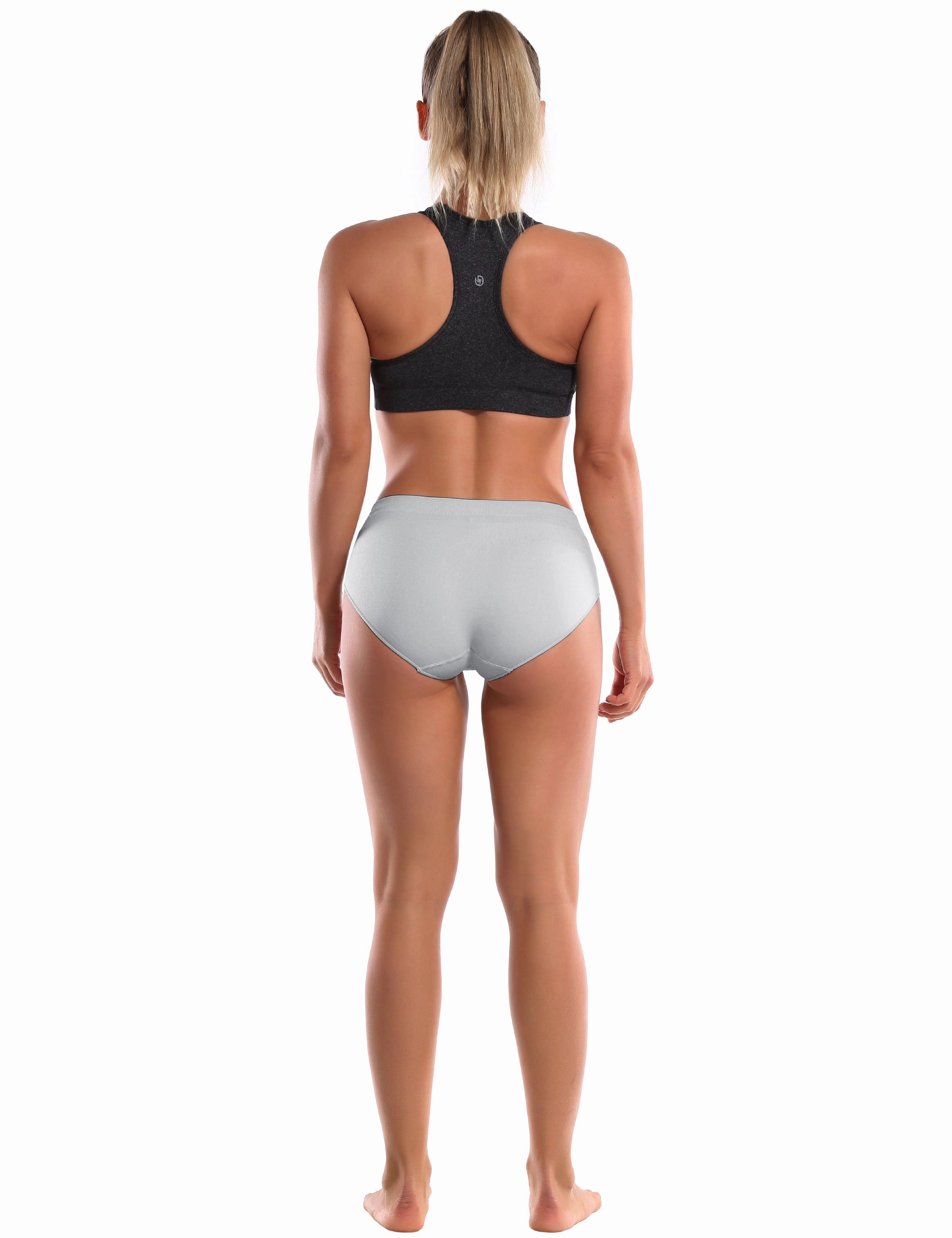Seamless Sports Bikini Underwear gray_Plus Size