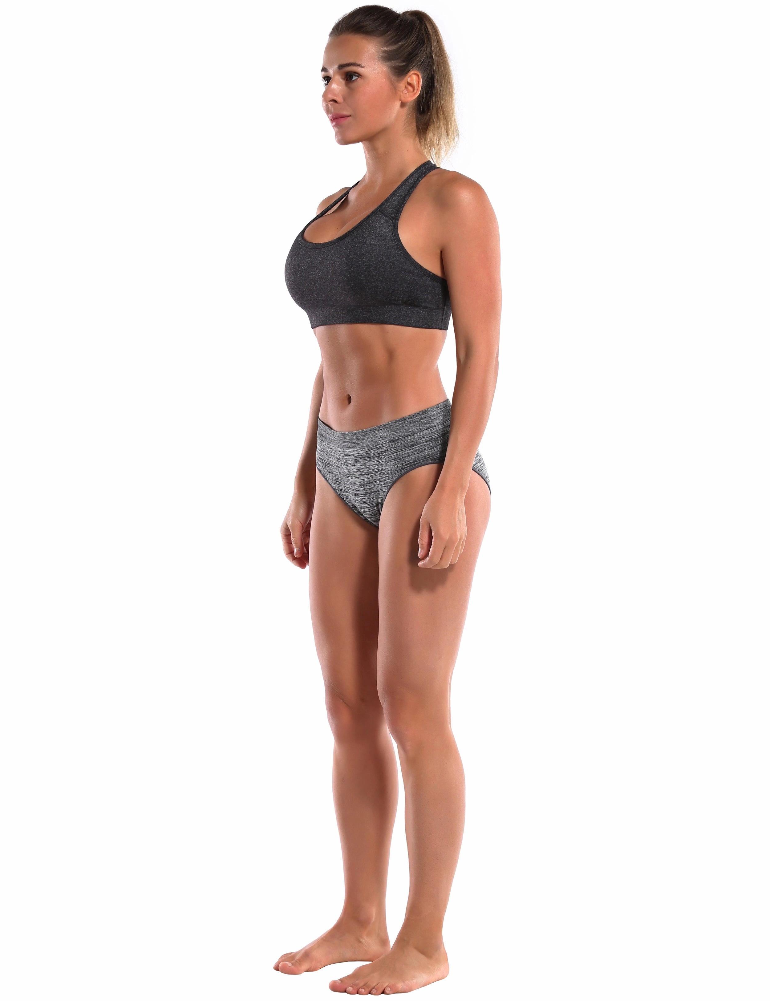 Seamless Sports Bikini Underwear heathercharcoal