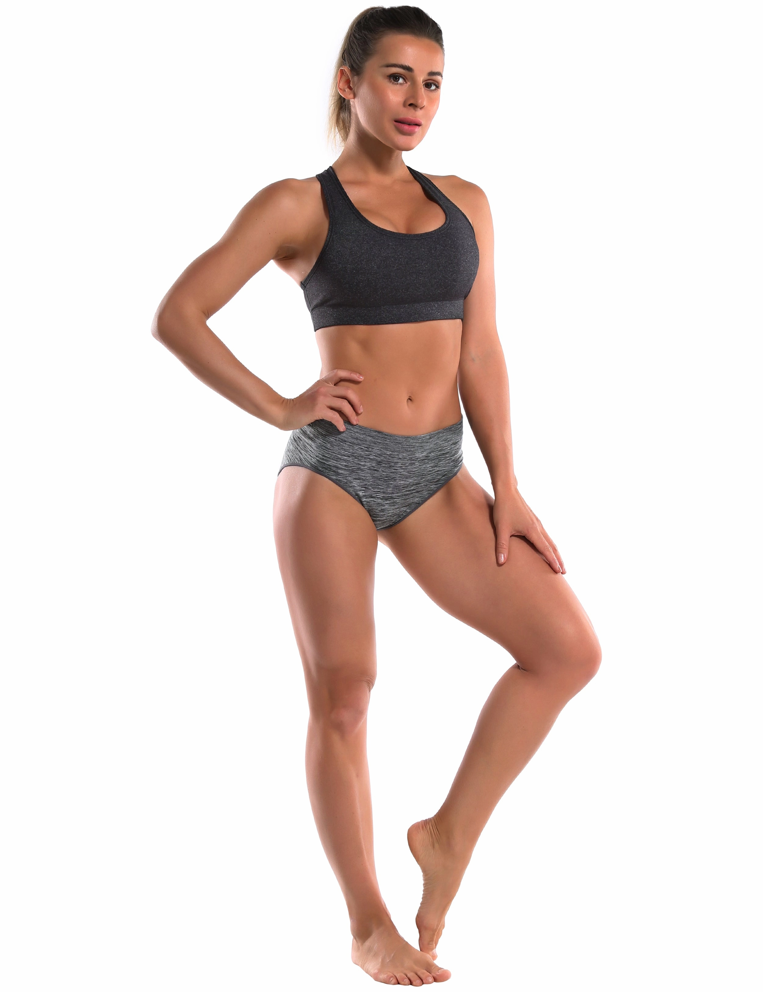 Seamless Sports Bikini Underwear heathercharcoal