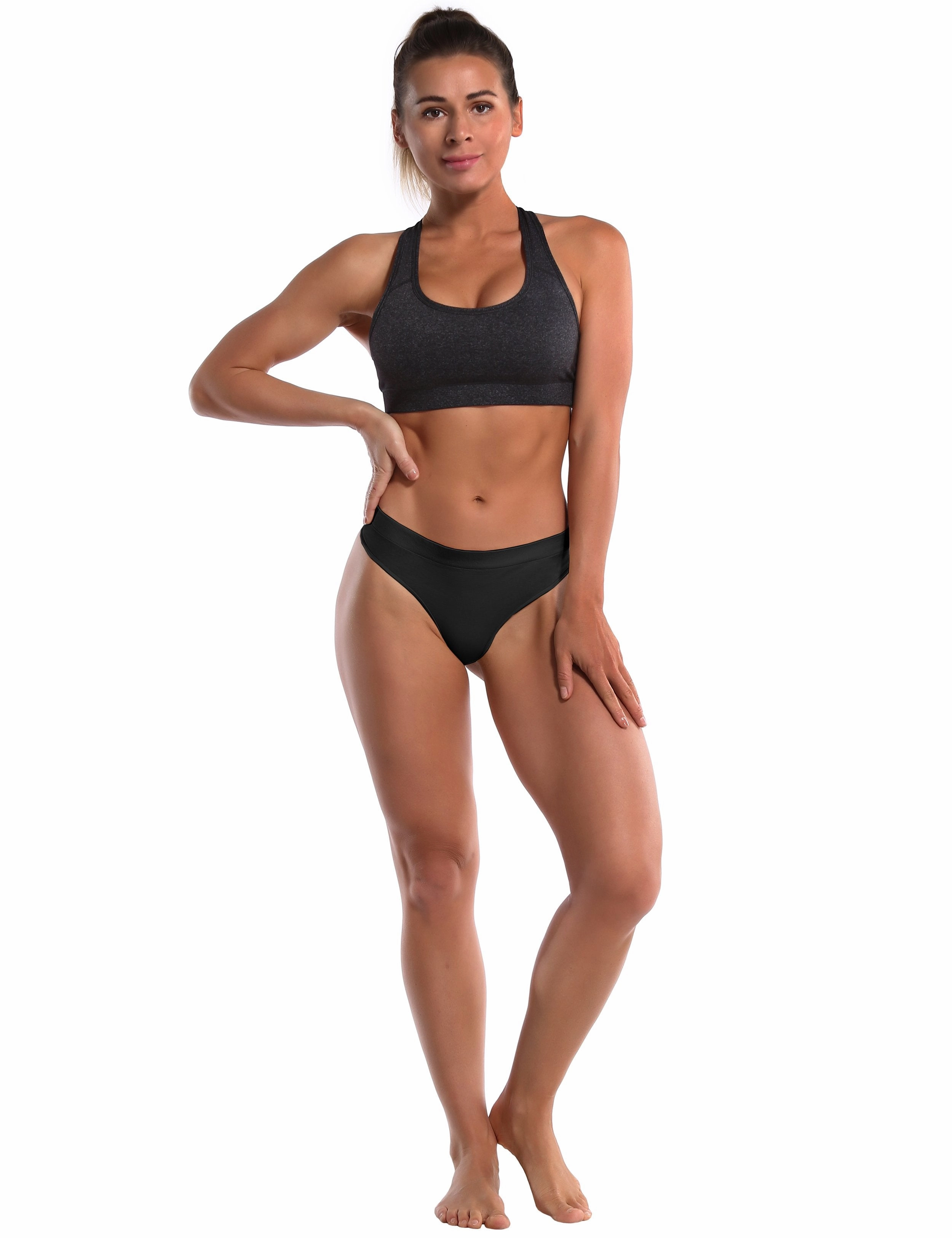 Seamless Sports Thongs Underwear black ins_Gym